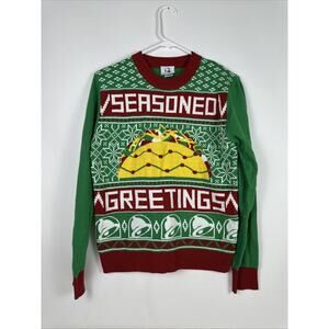 Taco Bell Seasoned Greetings Christmas Sweater Size Small